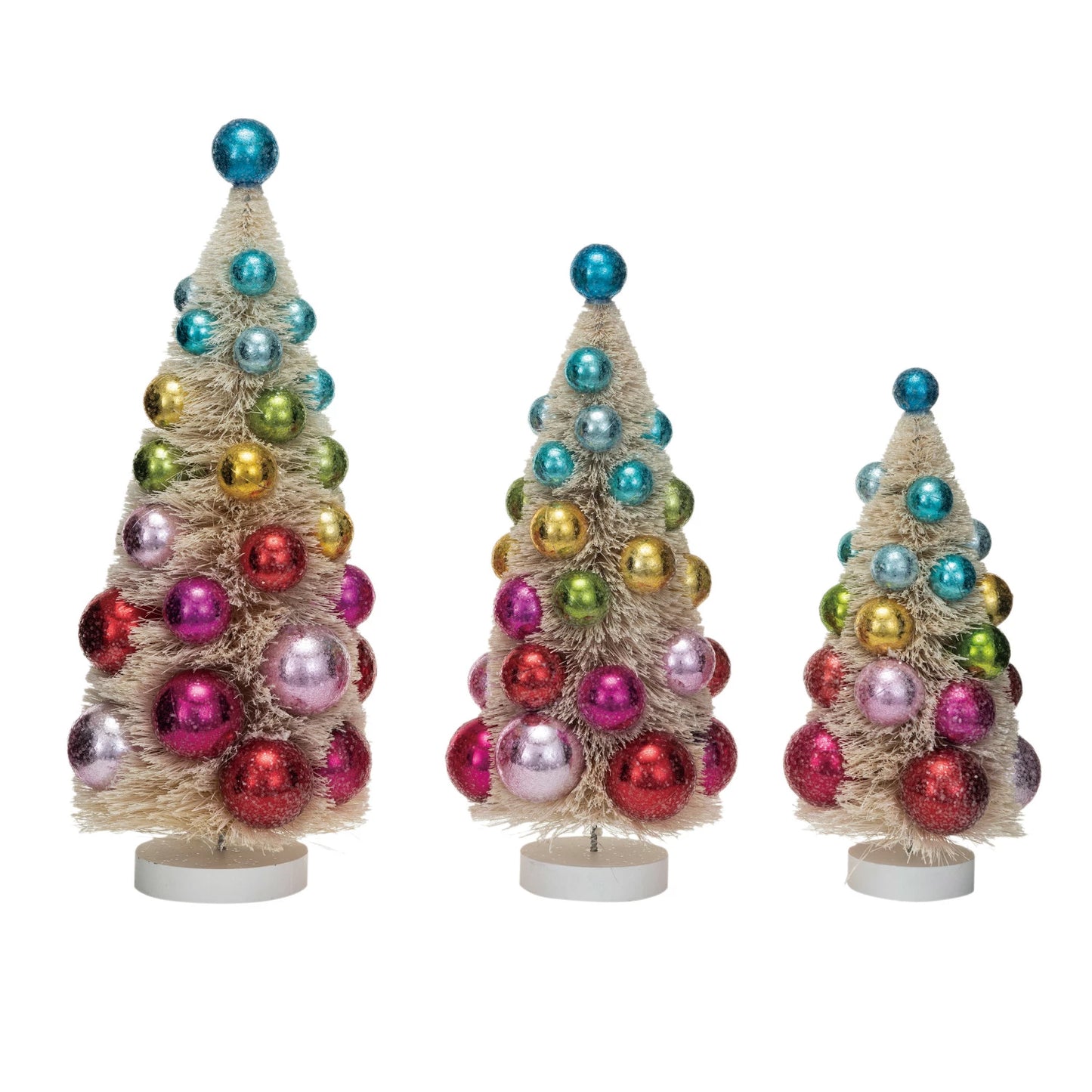 Rainbow Sisal Christmas Trees