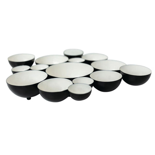 Nora Fleming Black and White Bubble Bowl