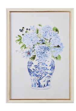 Blue & White Hydrangea Print