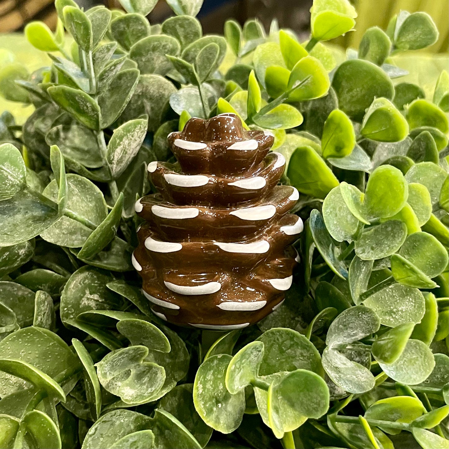 Nora Fleming Pretty Pinecone Ceramic Mini