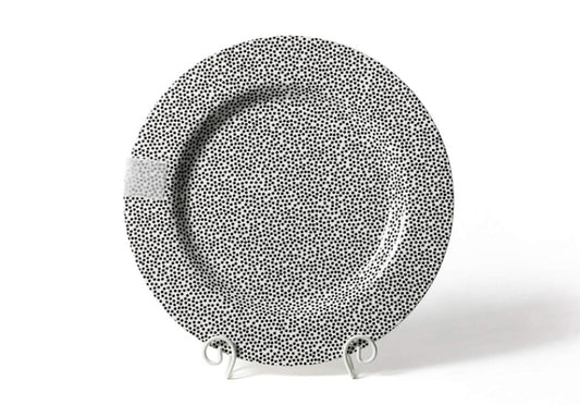 Happy Everything Black Small Dot Big Entertaining Round Platter