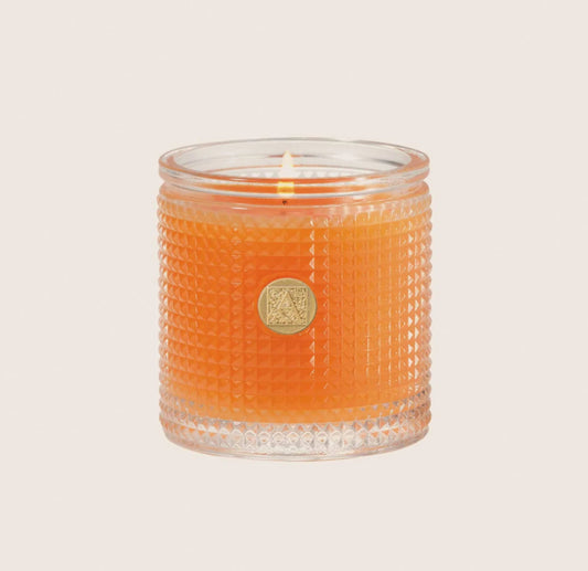 Aromatique Textured Glass Candle Valencia Orange