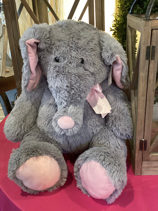 Burton And Burton Stuffed Elephant - Pink
