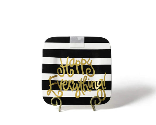 Happy Everything Black Stripe Mini Platter