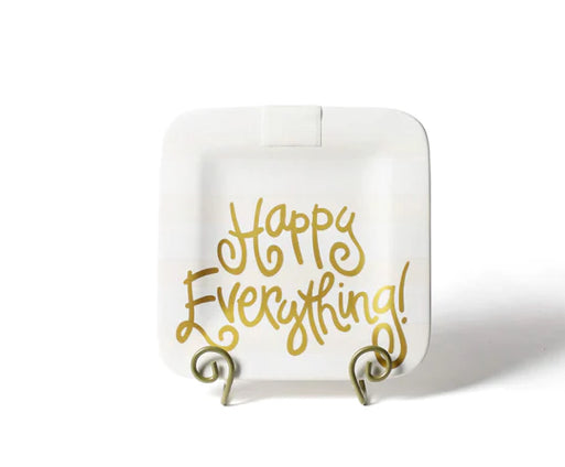 Happy Everything White Stripe Mini Platter